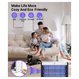 Mosiller Electric Bug Zapper, 3000V High Voltage Indoor Mosquito Zapper, Powerful Hangable LED Bug Zapper for Fly, Mosquito, Moth, Gnat, Trap with Removable Washable Tray for Home Patio Backyard