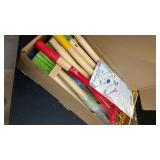 Theefun Kids Garden Tool Set: Safe Toddler Size Hoe, Rake, Shovel, Leaf Rake, Broom 5-Piece Kids Gardening Tools with Wooden Handle and Metal Head for Child Christmas Outdoor Toys Gift for Boys Girls