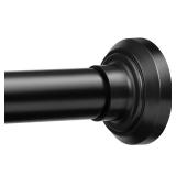 ENJOYBASICS Matte Black Shower Curtain Rod 30 to 76 Inches, 1 Inch Stainless Steel Adjustable Spring Tension Rods No Drill for Bathroom, Closet, Window, Room Divider, Never Rust, Non Slip
