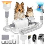 binROC Dog Vacuum Grooming and Hair Dryer for Shedding Grooming, 6 in 1 Pet Grooming Vacuum for Dogs Cats at Home with Pet Clippers and 4 Combs, 9 Adjustable Speed and Temperature Control Dog Blower