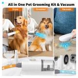 binROC Dog Vacuum Grooming and Hair Dryer for Shedding Grooming, 6 in 1 Pet Grooming Vacuum for Dogs Cats at Home with Pet Clippers and 4 Combs, 9 Adjustable Speed and Temperature Control Dog Blower