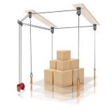 xhuic Overhead Garage Storage Pulley Lift System for Ford Bronco, Safe Anti-Drop for Wrangler Hardtop Hoist, Easy One-Person Operation,Ceiling Storage Mounted Not Include Racks