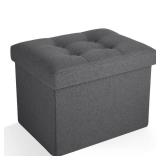 Docvania Ottoman Storage Ottoman Foot Rest Stool Foldable Bench with Storage Student Dormitory Bedroom and Entryway 16 X 12 X 12