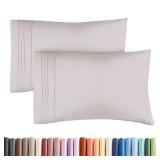 Queen Pillow Cases Set of 2 - Ultra Soft Hotel Quality Pillowcase Covers - Comfy, Cozy and Wrinkle Free - Shrink, Stain and Fade Resistant - Machine Washable Pillow Protectors - 2 Piece Set - Light Gr