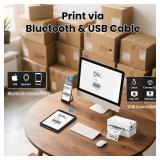 Anycash Bluetooth Thermal Label Printer, Wireless 4x6 Shipping Label Printers for Small Business, Compatible with AndroidandiOS and Windows, Address Label Printer for Amazon, Ebay, Shopify, Etsy, USPS