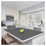 Silicone Mats for Kitchen Counter, 48\x32\in(120cmx80cm) Large Heat Resistant Mat Kitchen Island Waterproof Countertop Protector Mat Nons-slip Extra Large Counter Mat, Dark Grayin