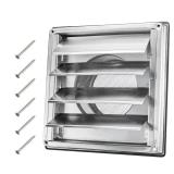 QWENETO 4\ Metal Dryer Vent Cover Outside with Pest Guard Screen, 304 Stainless Steel Outdoor Exterior Wall Air Vent Cover with 6 Screws and Rubber Gasket for Bathroom Exhaust Vent Office Homein
