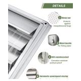 QWENETO 4\ Metal Dryer Vent Cover Outside with Pest Guard Screen, 304 Stainless Steel Outdoor Exterior Wall Air Vent Cover with 6 Screws and Rubber Gasket for Bathroom Exhaust Vent Office Homein