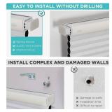 Joydeco No Tools No Drill Window Blinds for Indoor Windows, Blackout Shades Cellular Shades Cordless, No Drill Blinds for Windows, Window Shades for Home, Bedrooms, Doors (White, 15\ W x 36\in H)in