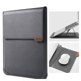 Nillkin Laptop Sleeve 15.6 inch, MacBook Sleeve with Adjustable Stand and Mouse Pad, 2 Stand Modes, 15 inch Laptop Case, Slim MacBook Accessories for SamsungSurfaceChromebookHP 13-15.6 inch, Gray