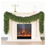 5FT Real Touch Cedar Garland for Fireplace - Artificial Christmas Garlands Realistic Faux Greenery Fake Pine Needles Garland for Holiday,Table, Window,Mantel,Stairs, Home,Indoor Outdoor Decor (2PCS)