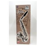 My First Toy Saxafone for Kids in Silver Finish with Standard Keys is a Great Learning Kid Toy Instrument and Teaching Tool for Children Ages 3 BPA Free.