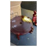 Geetery 2 Pcs 4 to 12 in Wooden Plant Stands Indoor Chinese Oriental Plant Stand for Vase Fishbowl Flower Pot Lamp Redwood Base Vintage Display Rack Decor(8 Inch)