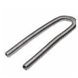 BLACKHORSE-RACING 48\ Stainless Steel Radiator Flexible Coolant Water Hose Kit With Caps Universalin