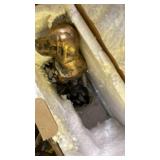 Decorative Bookends for Shelves, Dog Book Ends for Heavy Books, Labrador Retriever Statues Bookends for Heavy Books with Anti-Slip Base Book Holders for Home Office Decor (Gold) *one broken*