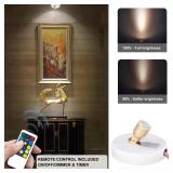 HAMVIDNE LED Spotlight, Battery Powered Picture Lights, Uplighting Indoor, Puck Lights with Remote, Stick Spot Light for Wall Display Picture Dartboard Painting Artwork Accent-2pcs *missing remote*