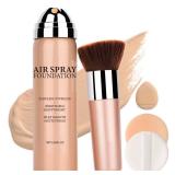 QIUFSSE Air Brush Makeup Foundation,Flawless Airbrush Foundation for Older Women,Teenagers,Middle-aged and Mature Skin,Lightweight Moisturizing,Buildable Coverage for Smooth Radiant Skin (02 Beige)
