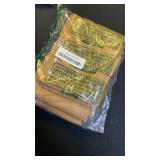 Lecloud Bessie Gold Short Curtains 24 Inch Length 2 Pcs, Faux Linen Cafe Kitchen Small Curtains with Rod Pocket, Light Filtering Curtain Tiers Window Treatments for Bedroom Bathroom, Each 30 W x 24 L