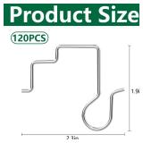 Mizelu 120 Pcs Christmas Gutter Light Hooks, Stainless Steel Christmas Gutter Clips, Outdoor Mesh Light Hanger Hook for Xmas Halloween Holiday Party Hanging Decoration