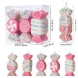 LANGXUN 6pcs Candy Land 2025 Xmas Birthday Party Wedding Suppiles Decoration, Hanging Candy Cane Christmas Tree Décor, Christmas Decorative Hanging Ornaments Crafts