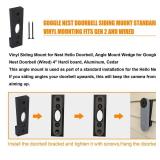 Doorbell Vinyl Siding Mount Angle Adjustment Wedge, for Google Nest Doorbell Siding Mount Fits Gen 2 And Wired, Solve The Problem Of The Doorbell Facing up - Adjust The Right Angle