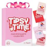 Fofeadm Tipsy Time Couples Games for Adults, Drinking Couples Card Game, 75 Fun Dares and Questions, Perfect for Date Night, Anniversary and Valentinefts Day Gifts, Ages 21