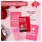 Fofeadm Tipsy Time Couples Games for Adults, Drinking Couples Card Game, 75 Fun Dares and Questions, Perfect for Date Night, Anniversary and Valentinefts Day Gifts, Ages 21