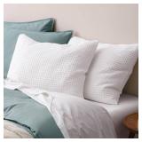 PHF Ultra Soft Waffle Weave Pillow Shams King Size, No Insert, 2 Pack 20\ x 36\in Pillowcases,Breathable and Skin-Friendly Pillow Cases, Stylish Decorative Bed Pillow Cases Covers,Whitein