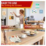 JR-MOV Magnetic Sign Holder 8.5 x 11 - Rigid Plastic Wall Sign Holder Reusable Adhesive Frames, Magnetic Frame for Refrigerator Door Window, Clear Rigid Print Protectors for Paper Picture, 5 Pack