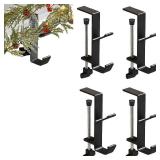 Guojanfon Clamp-On Under Desk Headphone Holder Backpack Hook Studentsft Desk Hook with Adjustable Arm Clamp Womenfts Bag Handbag and Christmas Stockings Holder Hanger (4 Black, 4)