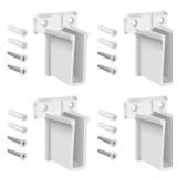 Hufopik 4 Pack Wire Shelf End Bracket, Designed for Closetmaid Wire Shelving, Wall Mount Brackets for Shelves Closet, Screws Included, Wire Shelf Clips, Wall Shelf Brackets, Closet Wire Shelving