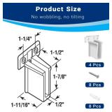 Hufopik 4 Pack Wire Shelf End Bracket, Designed for Closetmaid Wire Shelving, Wall Mount Brackets for Shelves Closet, Screws Included, Wire Shelf Clips, Wall Shelf Brackets, Closet Wire Shelving
