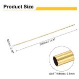 uxcell 2Pcs H62 Brass Round Tube, 2mm OD 0.5mm Wall Thickness 300mm Length Seamless Precision Straight Pipe Tubing for DIY Projects Crafts Gardening Industry Precision Applications