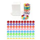Witlans 80pcs Chinese Checker Game Replacement Balls,8 Colors 14mm Acrylic Balls for Marble Run,Aggravation Game,MarblesTraditional Marbles Games