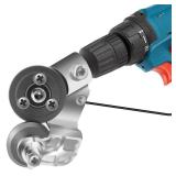 CZS Sheet Metal Cutter Drill Attachment, Electric Drill Shears Attachment Cutter Nibbler, Metal Nibbler Drill Attachment for Cutting Iron, White Sheet, Steel, Copper, Aluminum