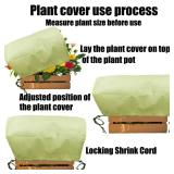 EJW 3 Piece Freeze Protection for Plants, (23.8ftft x 11.8ftft x 11.8ftft) Frost Cloth for Plants?Plant Protectors for Winter?Frost Blankets for Plants? Used for Flower pots, Flower Boxes, Small Plant