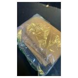 Lecloud Bessie Gold Short Curtains 24 Inch Length 2 Pcs, Faux Linen Cafe Kitchen Small Curtains with Rod Pocket, Light Filtering Curtain Tiers Window Treatments for Bedroom Bathroom, Each 30 W x 24 L