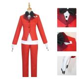 SHIKI Anime Hazbim Hotel Charlie Morningstar Cosplay Costume Charlotte Red Jacke Uniform Suit Halloween Outfit (L-RED3)