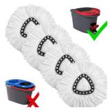 4-Pack Mop Replacement Heads for Ocedar Mop Replace Head EasyWrin Spin Mop Heads Replacements, Easy Cleaning Mop Head Replacement