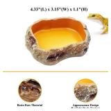 Reptile Growth Reptile Bowl Set Includes Reptile Food Dish,Reptile Water Dish,Reptile Feeding Tongs,Long Tweezers for Terrarium,for Leopard Gecko,Frog,Bearded Dragon,Snake,Tortoise,Hermit Crab