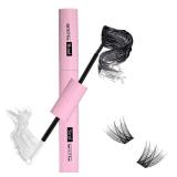 Lash Bond and Seal for Cluster Lashes,2 in 1 Black Cluster Lash Glue Waterproof Long-Lasting,DIY Eyelash Bond Strong Hold,Individual Lash Bond for Self-Application at Home