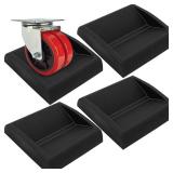 WELLGO Bed Stoppers and Furniture Cups 3\x3\in 4Pack - Premium Silicone Casters Furniture Wheel Stoppers fit All Wheels of Furniture, Sofa Bed Chairs-Made up of Solid Silicone Prevents Scratchesin