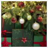 KI Store Burgundy Christmas Balls 34pcs 2.36-Inch Christmas Tree Decoration Ornaments for Xmas Tree Holiday Wreath Garland Decor Ornaments Hooks Included