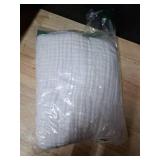 EMME Cotton Blanket for Couch Breathable Gauze All Season Soft and Lightweight Muslin White Throw Blankets for Adults (White, 50\x70\in)in