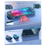 FYOUNG Protective Case for Nintendo Switch 2 2025, Slim Hard Shell for Switch 2 Accessories, ScratchandShock Protection Cover with Screen Protector, 8 Thumb Grip(Translucent Blue, Switch 2 7.9inch)
