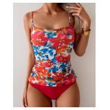 Large Eomenie Womenfts Swimsuit Tankini Tummy Control Bathing Suits Two Piece Full Coverage Slim Swim Suits with High Waisted Bottom