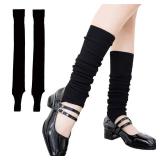 Lopsity Leg Warmers Women Knee High Socks Thin Sunscreen Leg Warmers Dance Yoga Ballet Socks (BLACK)