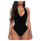 XL YMDUCH Womenfts Off Shoulder Bodysuit