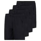 Black Athletic Shorts With Pockets 4 Pack Size M