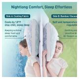Cotelovo Shredded Memory Foam Cooling Soft Bamboo Viscose Pillows Adjustable Hypoallergenic Hotel Quality Pillows for Stomach, Back or Side Sleeper, Oeko-TEX Certified King Set of 2